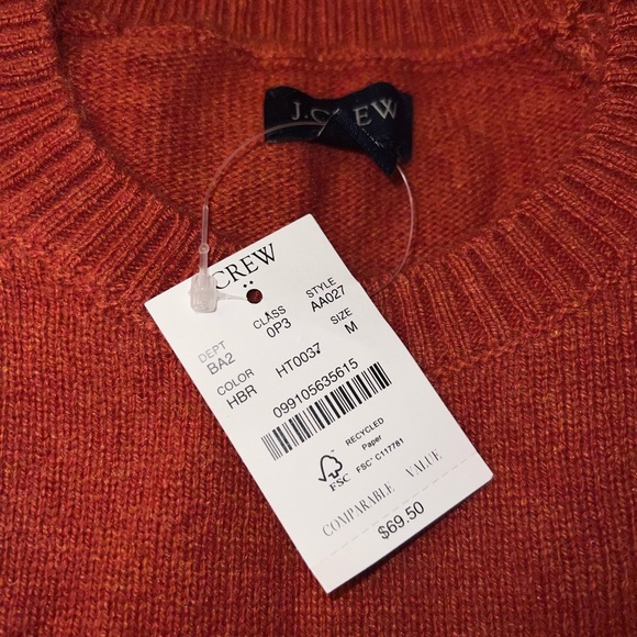 NWT J.Crew Factory Crewneck sweater in supersoft lambswool blend - Picture 3 of 3